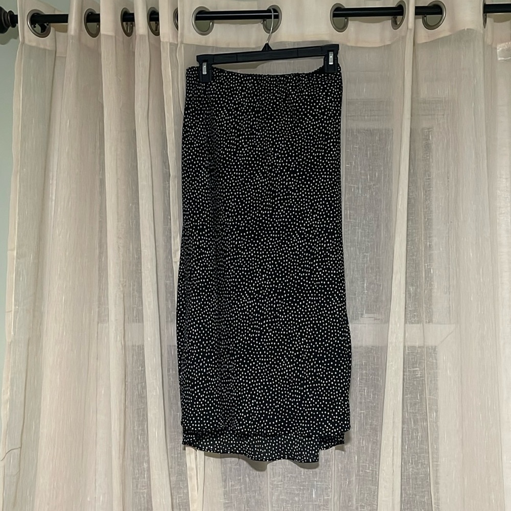Midi skirt with polka dots